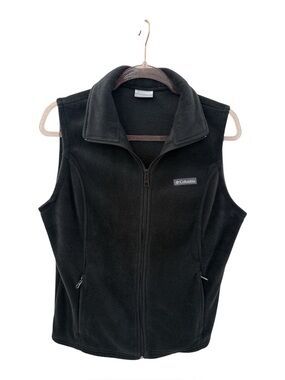 Columbia Black Fleece Zip Front Vest